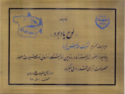 تقدیرنامه غرفه برتر در نمایشگاه بین المللی